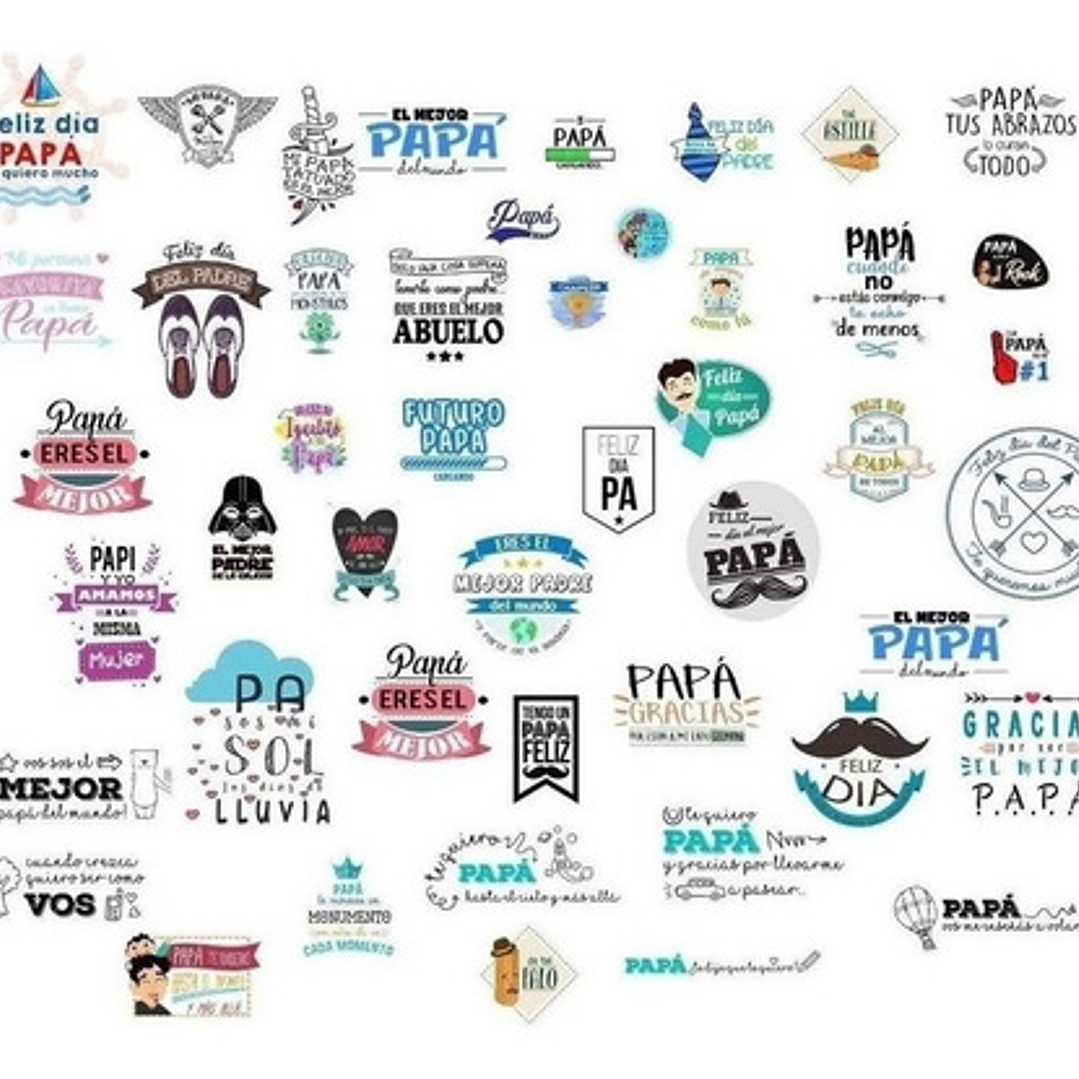 50 Vectores Frases Día Del Padre Vinilos Sublimacion Tazas 1