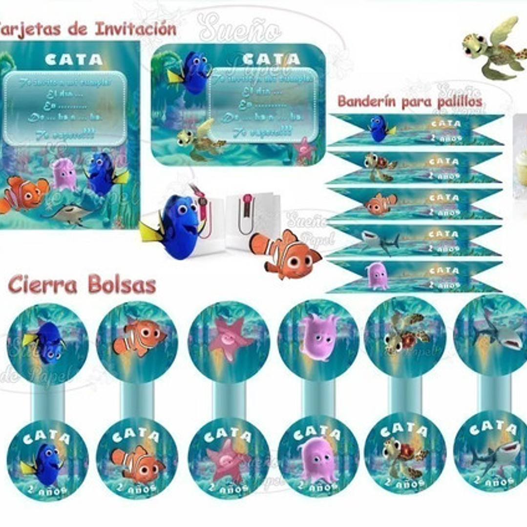 Kit Imprimible Buscando A Dory Nemo Editable 5