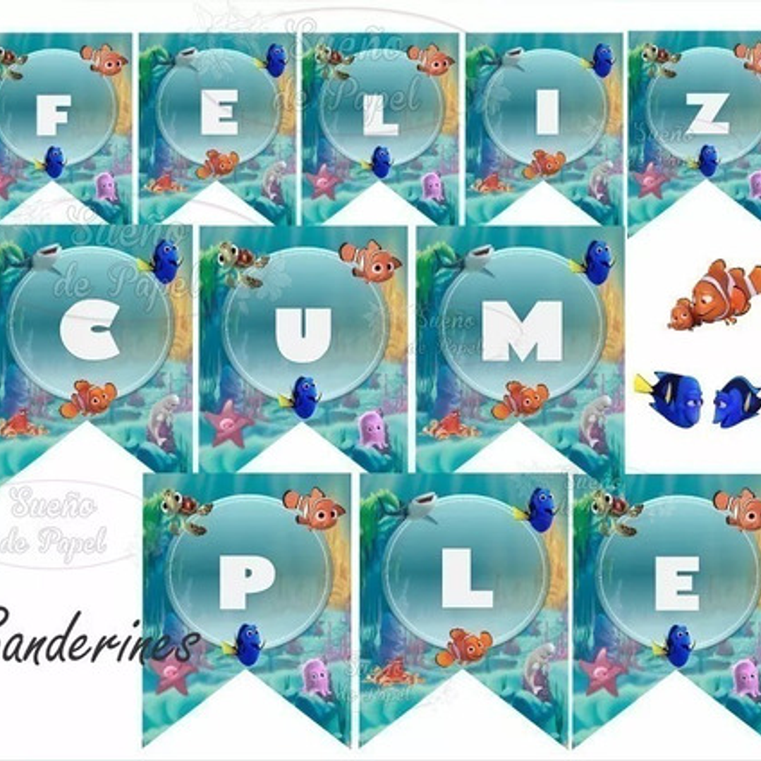 Kit Imprimible Buscando A Dory Nemo Editable 9