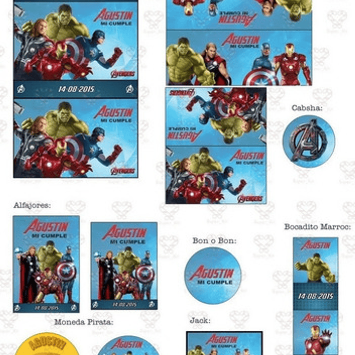 Kit Imprimible Vengadores Avengers Editable 4