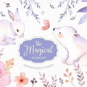 Cliparts Imagenes Png Conejo Y Oso Acuarelas Es20