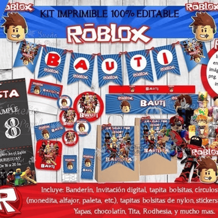 Kit Imprimible Roblox Editable 2