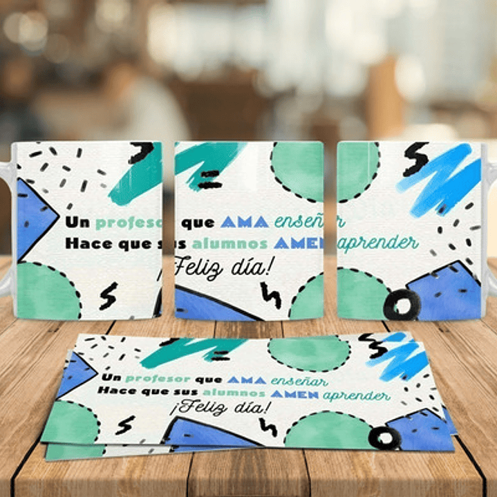 Plantillas Sublimación Tazas - Día Del Maestro #4 9
