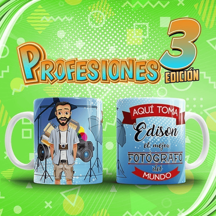 Profesiones Aquí Toma El Mejor Sublimacion Tazas Pack 3 9