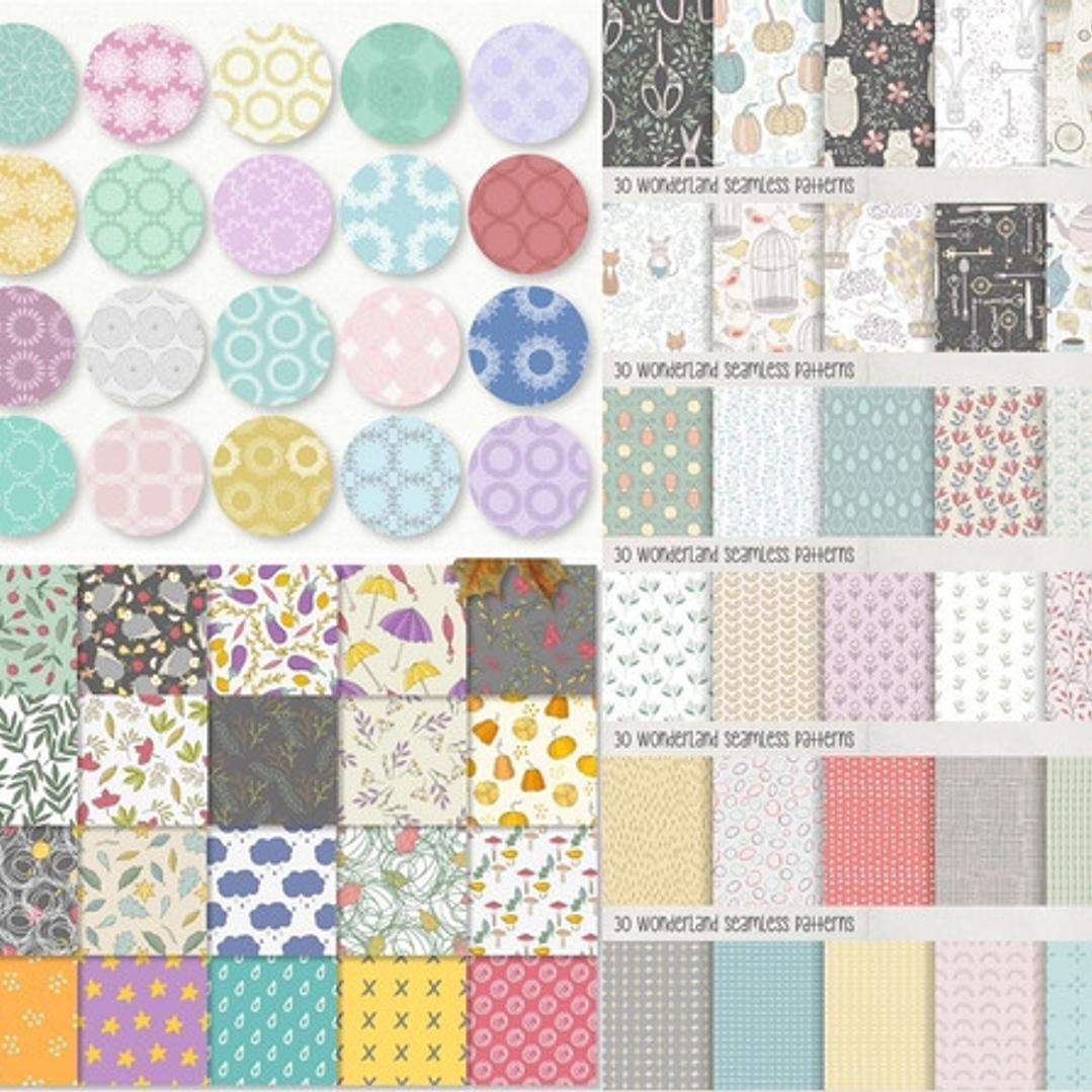 Patterns Vectorizados Megapack - Patrones En Vectores & Png  8