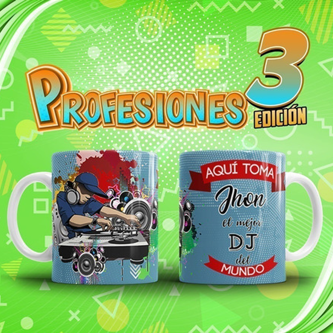 Profesiones Aquí Toma El Mejor Sublimacion Tazas Pack 3 10