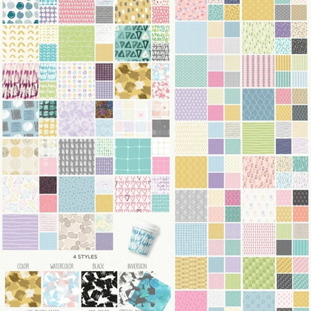 Patterns Vectorizados Megapack - Patrones En Vectores & Png  9