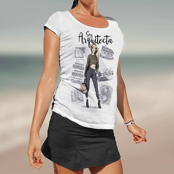 Plantillas Sublimación Remeras - Profesiones Mujer 3