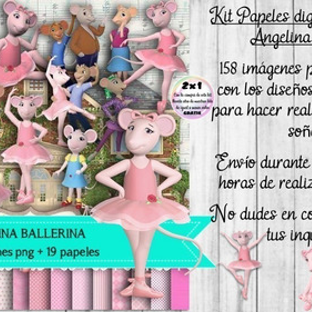Papeles Fondos Y Cliparts Imagenes Png Angelina Ballerina 1