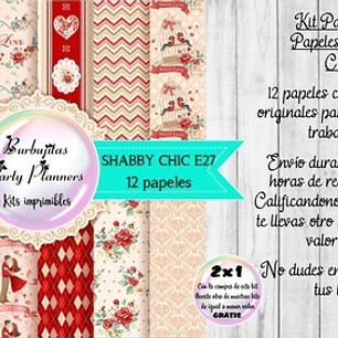 Papeles Digitales Fondos Rojo Rosa E27