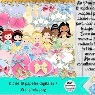 Imágenes, Elementos Y Papeles Princesas Disney