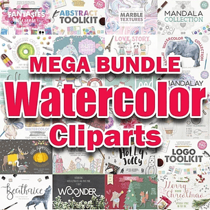 Kits Watercolor Cliparts De Moda Hiper Bundle 10k Files 32gb