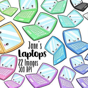 Cliparts Imagenes Png Laptos Notebooks Colores Pasteles Jk34