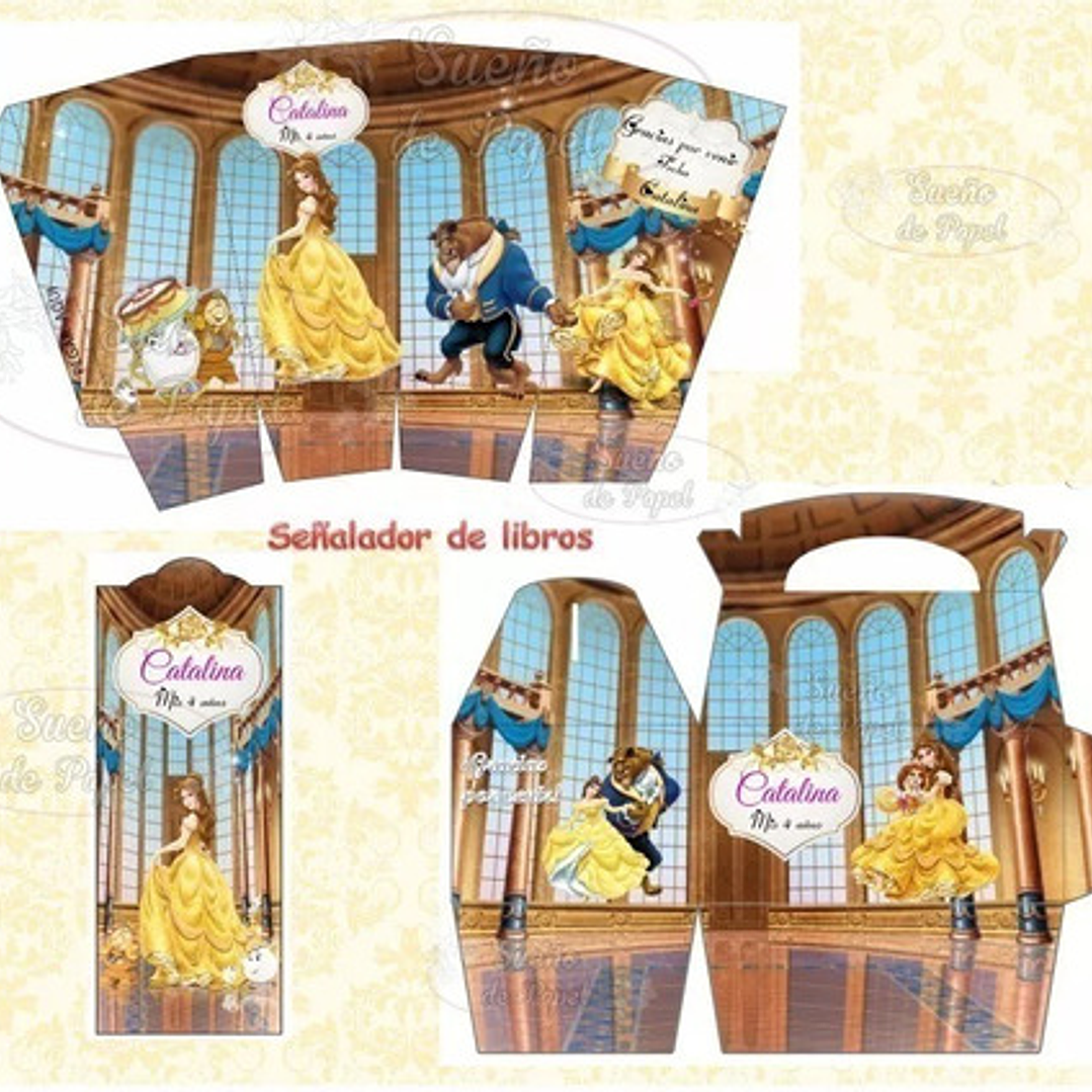 Kit Imprimible La Bella Y La Bestia Editable 7