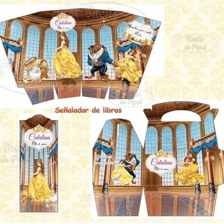 Kit Imprimible La Bella Y La Bestia Editable 7