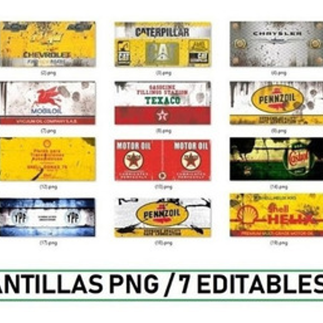 20 Plantillas Sublimación Tazas - Autos Aceite Mecánico 3