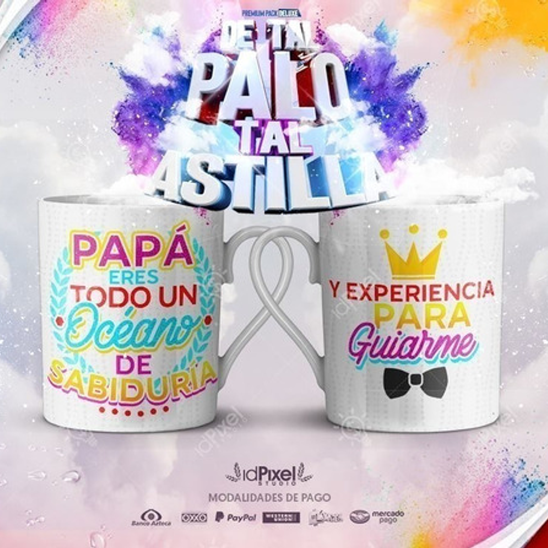 Plantillas Sublimación Tazas Día Padre Tal Palo Tal Astilla 9