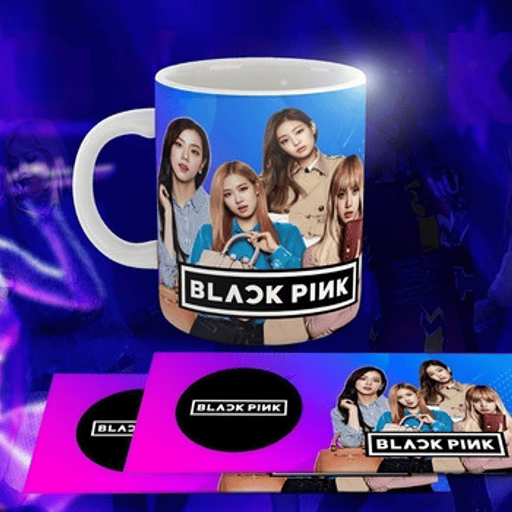 27 Plantillas Sublimación Tazas - Black Pink / K-pop 3