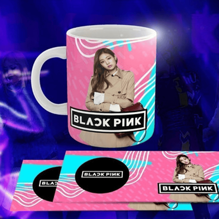 27 Plantillas Sublimación Tazas - Black Pink / K-pop 7