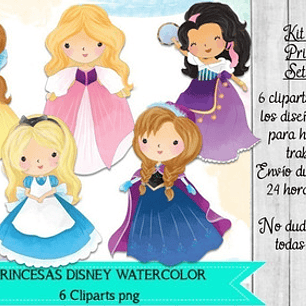 Cliparts Imagenes Png Princesas Disney 3 Watercolor Acuarela