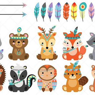Cliparts Imagenes Png Animales Del Bosque Tribal Cl10