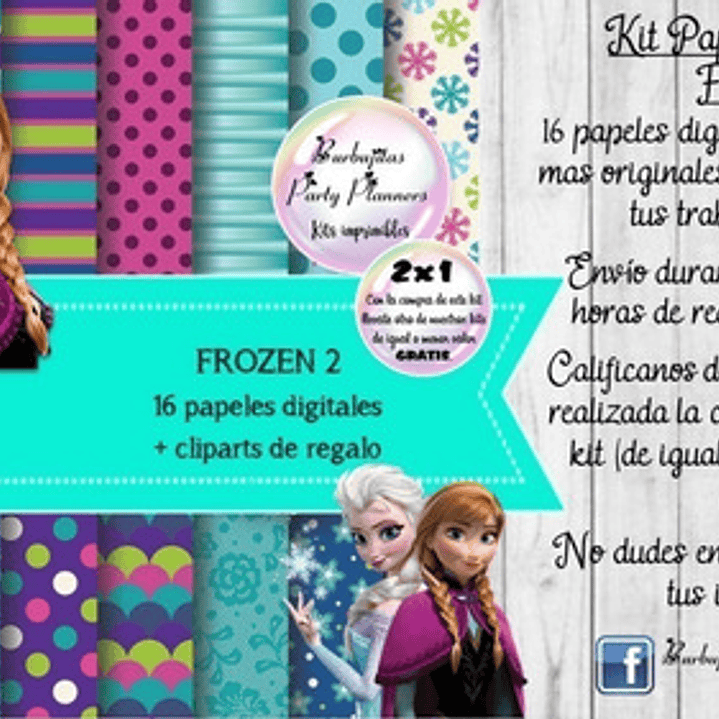Papeles Fondos Digitales Frozen 2 Kit Imprimible 1