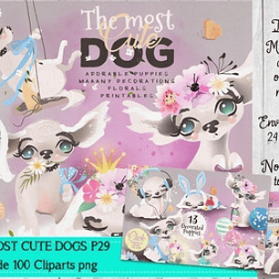 Cliparts Imagenes Png Perros Perritos Con Flores P29