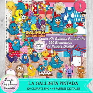 Papeles Y Cliparts Png Digitales Gallinita Pintada