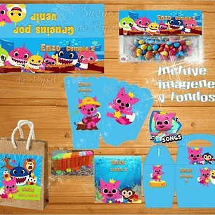 Kit Imprimible Baby Shark Editable