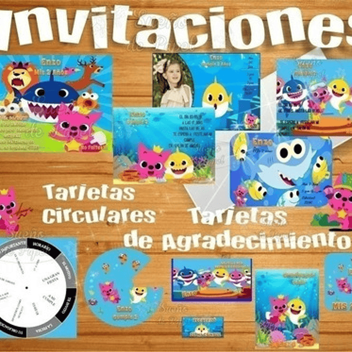 Kit Imprimible Baby Shark Editable 7