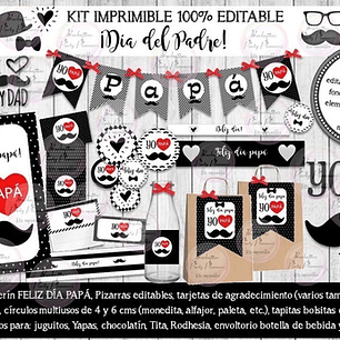 Kit Imprimible Candy Bar Día Del Padre 100% Editable