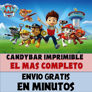 Kit Imprimible Candy Bar Patrulla Canina El Mas Completo