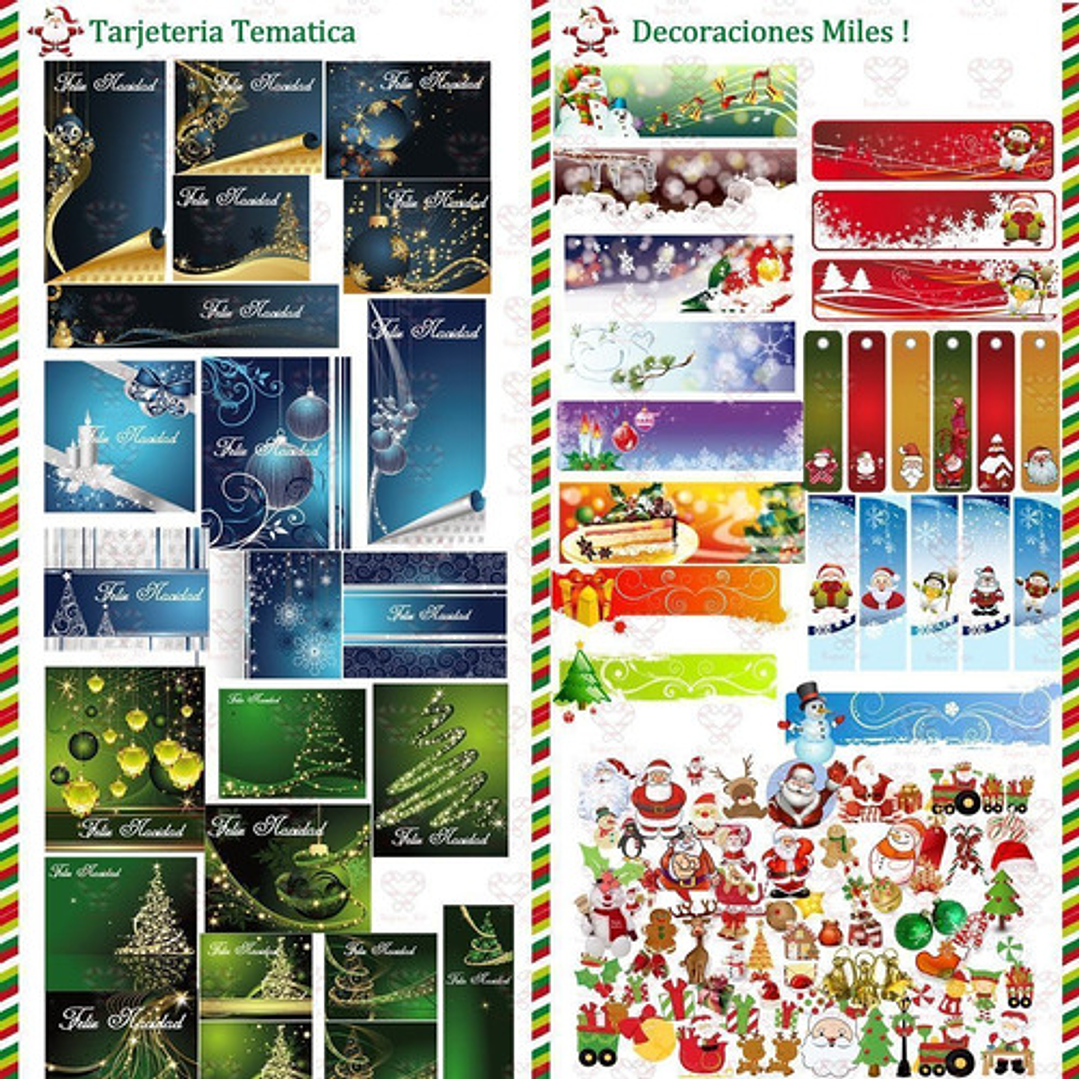 Kit Imprimible Navidad Mega Pack Diamante 6