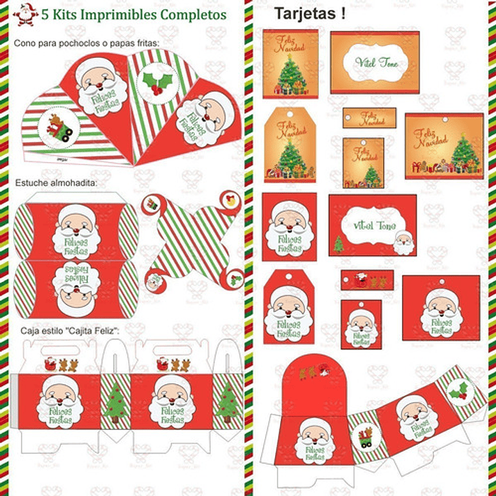 Kit Imprimible Navidad Mega Pack Diamante 8