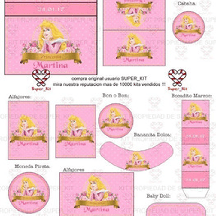 Kit Imprimible Aurora Bella Durmiente 3