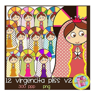 Kit Imprimible  Virgencitas Porfi-2 12 Cliparts