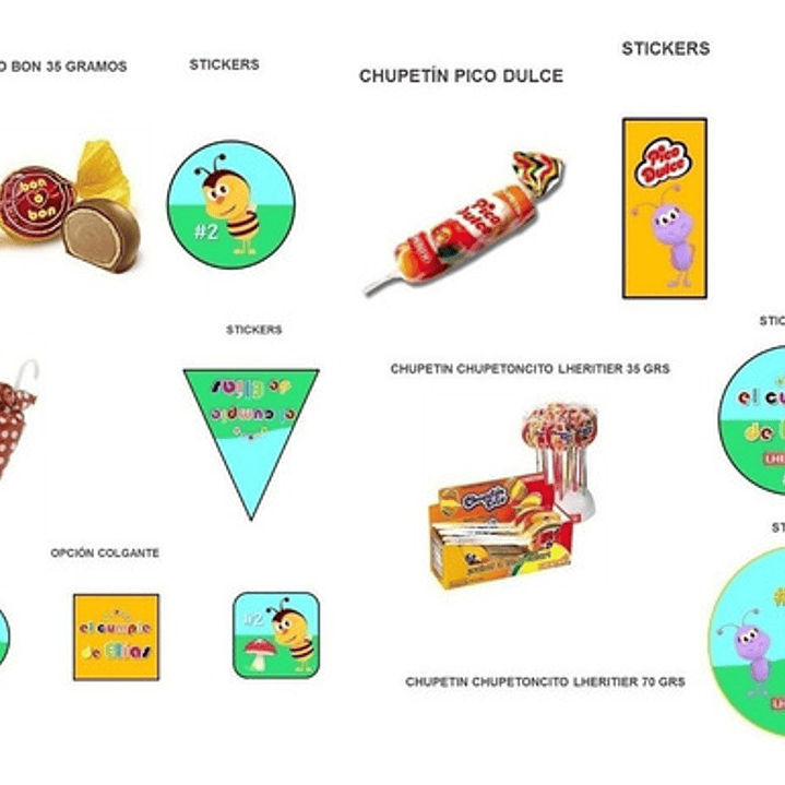 Kit Imprimible Candy Bar Bichikids El Mas Completo 5
