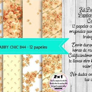 Papeles Digitales Shabby Chic Vintage B44