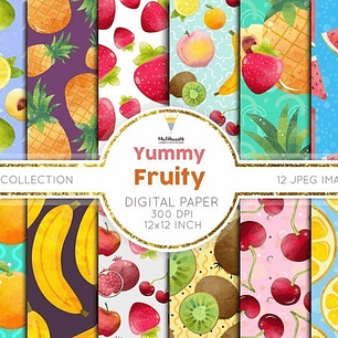 Papeles Digitales Frutas Frutales M55