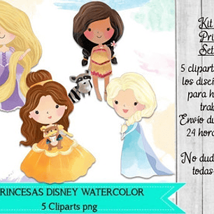 Cliparts Imagenes Png Princesas Disney 2 Watercolor Acuarela