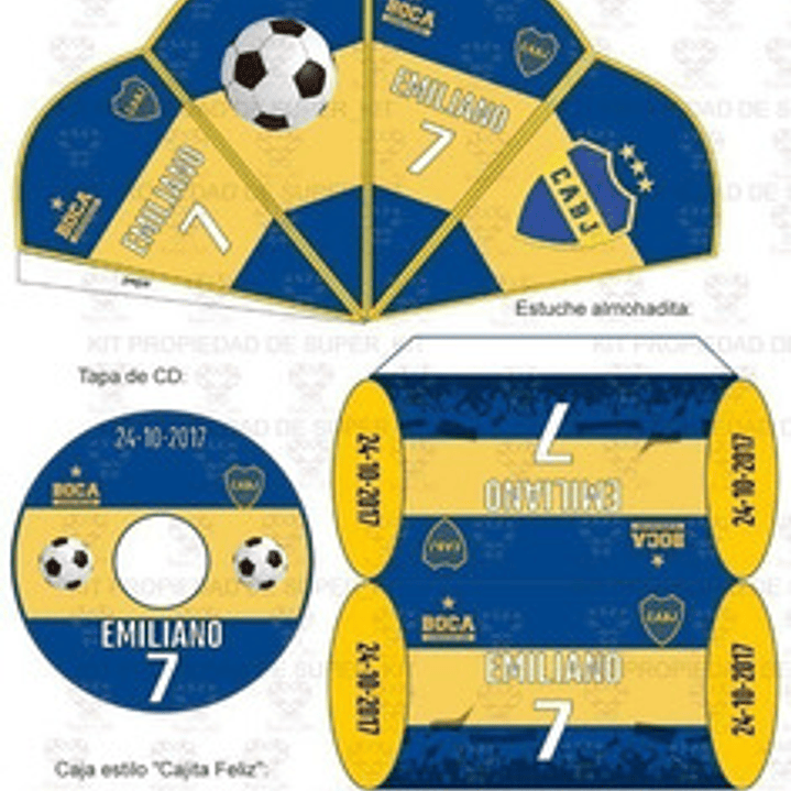 Kit Imprimible Boca Futbol Editable 6