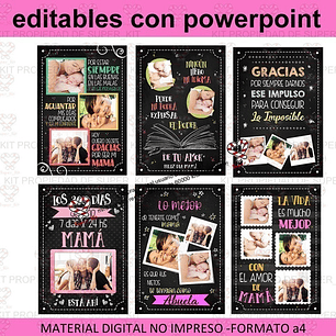 Kit Imprimible Dia De La Madre Editable 3 En 1