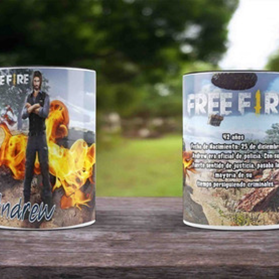Plantillas Sublimación Tazas - Free Fire 1