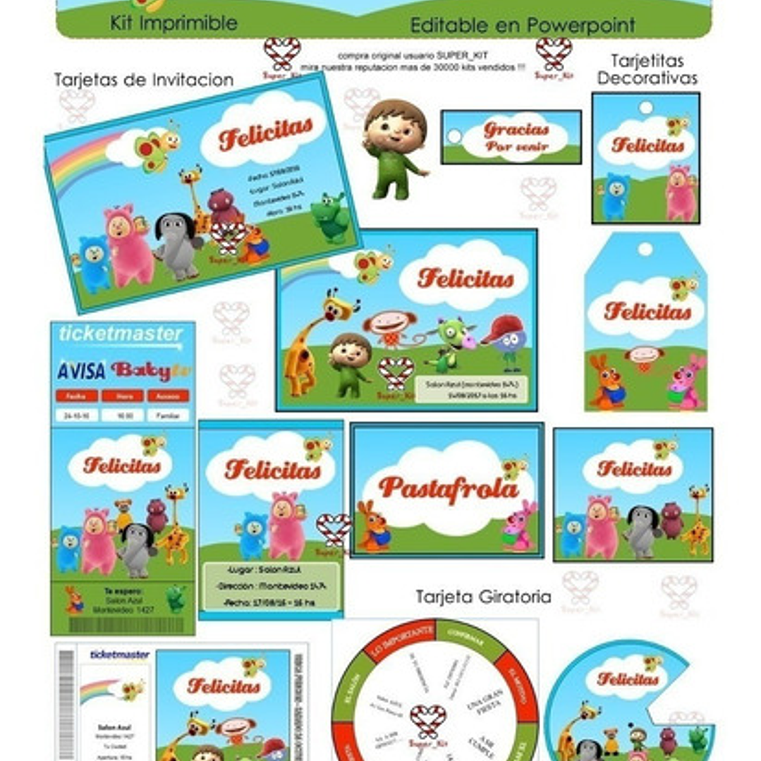 Kit Imprimible Baby Tv Completo Editable 2