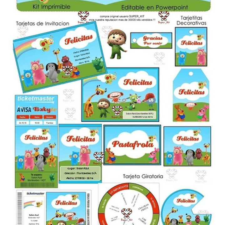 Kit Imprimible Baby Tv Completo Editable 2