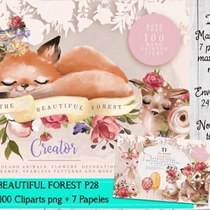 Cliparts Imagenes Png Papeles Animales Del Bosque Zorro P28