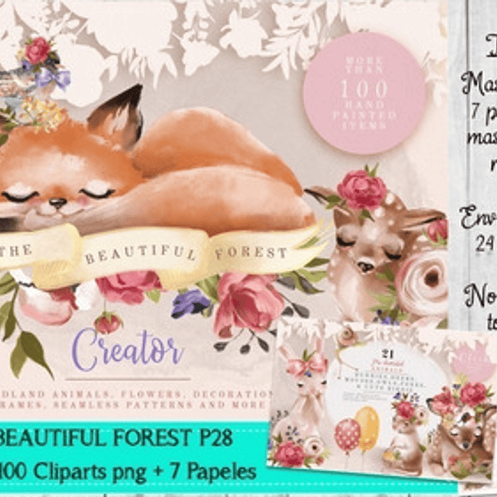 Cliparts Imagenes Png Papeles Animales Del Bosque Zorro P28 1