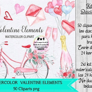 Cliparts Imagenes Png Bicicleta Rosa Acuarela 