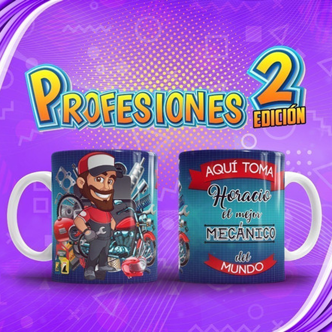 Profesiones Aquí Toma El Mejor Sublimacion Tazas Pack 2 1