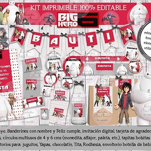 Kit Imprimible Candy Bar Grandes Heroes 100% Editable